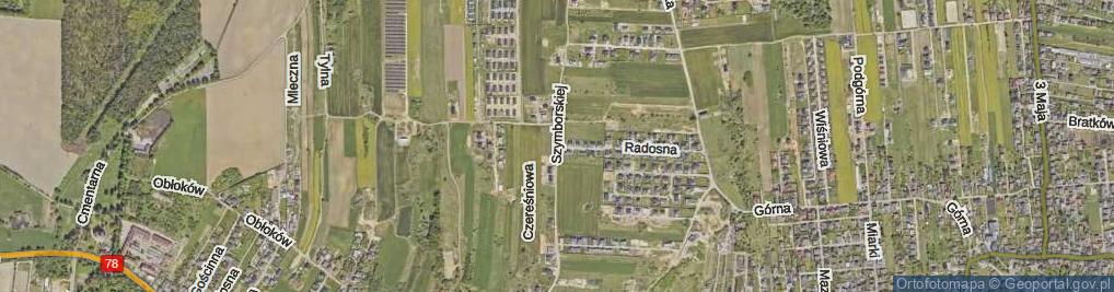 Zdjęcie satelitarne Radosna ul.